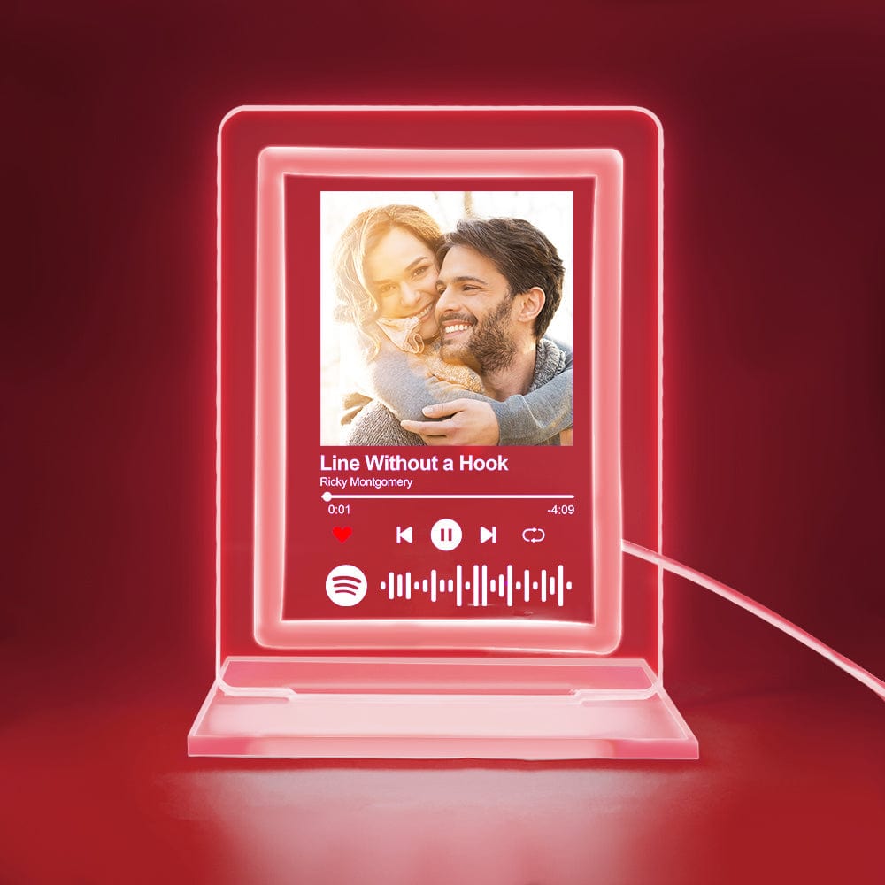 Buy red Spotify Custom Night Light Music Plaque with Personalized Photo